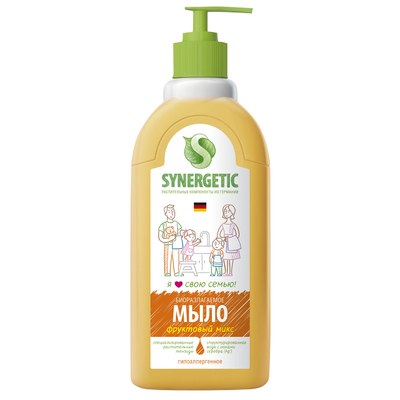 Synergetic мыло жидкое SYNERGETIC Фруктовый микс, 500 мл 245020