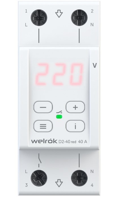 Welrok Реле напряжения Welrok D2-40 red 