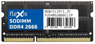 FLEXIS Модуль памяти SODIMM DDR4 8GB Flexis PC4-21300 2666MHz CL19 1.2V FUS48G2666CL19 