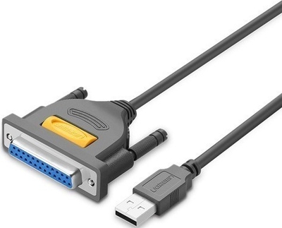 Ugreen Кабель UGREEN 20224_ USB-A to DB25 Parallel Printer Cable для принтера, 2м, серый US167 20224_