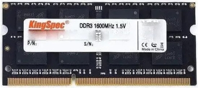KingSpec Модуль памяти DDR3 4GB KINGSPEC RTL PC3-12800 CL11 SO-DIMM 240-pin 1.5В dual rank Re KS1600D3N15004G 