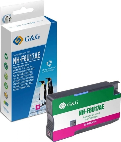 G&G Картридж G&G струйный пурпурный 953XL для HP OJ Pro 7720-7740/ 8210-8218/8702-8730 26ml GG-F6U17AE 