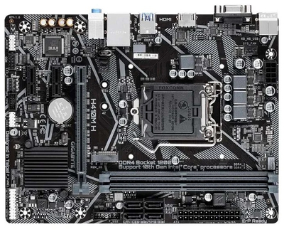 Gigabyte Материнская плата GIGABYTE H470M H, LGA1200, H470, 2*DDR4, D-Sub+HDMI, 4 SATA 6 Гб/с, M2, Audio, Gb LAN, USB 3.2, USB 2.0, COM*1 port, mATX (H470M H) H470M H H470M H