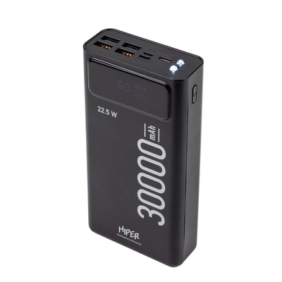 HIPER Внешний аккумулятор (Power bank) Hiper DELTA 30000 30000mAh 3A QC PD 5xUSB чёрный 