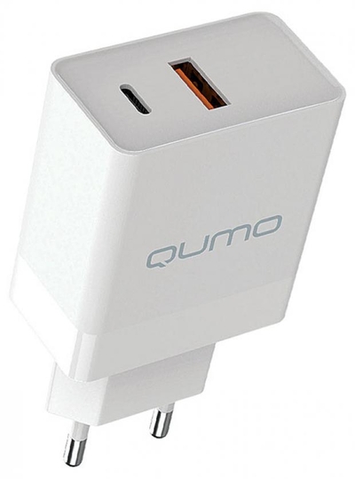 Qumo Сетевое зарядное устройство Qumo PD 20W 2USB Type-C QC 3.0 