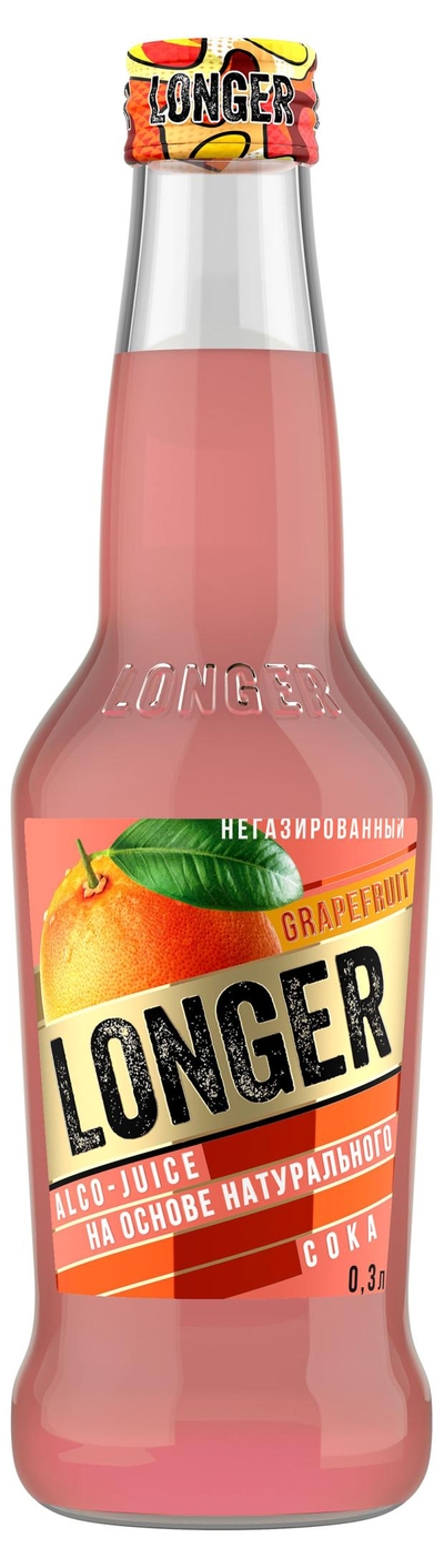 Longer Слабоалкогольный напиток Longer Grapefruit негазированный Россия, 0,3 л 
