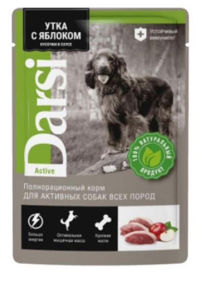 DARSI Корм для собак Darsi утка с яблоком, 85 г 