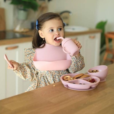 LUKNO Набор детской силиконовой посуды LUKNO, клевер котики