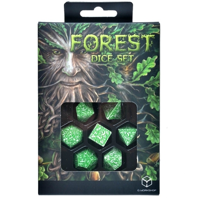 Q-Workshop Набор кубиков для настольных ролевых игр Q-Workshop Forest Dice Set: Tundra SFOR04