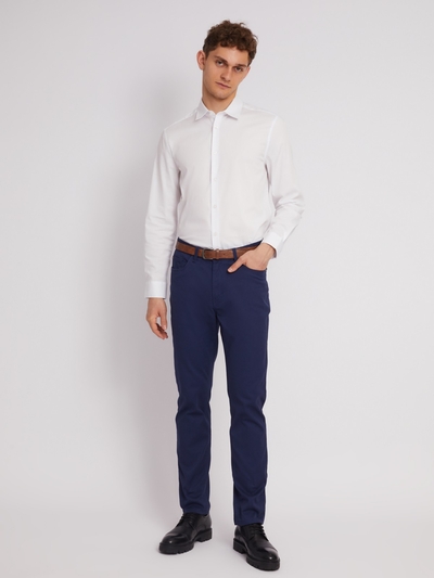 Zolla Брюки силуэта Slim из хлопка с ремнём 012327372023 Zolla 0123273720239000 012327372023