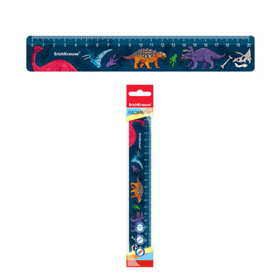 Erich Krause Линейка пластиковая Erich Krause Dino Planet 20 см 