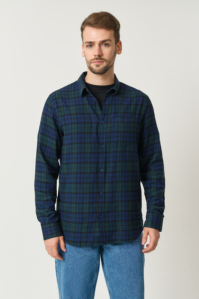 Baon Рубашка из фланели в клетку REGULAR FIT BAON B6623502 B6623502