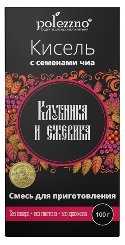 Polezzno Смесь для приготовления Polezzno Кисель клубника и ежевика, 100 г 