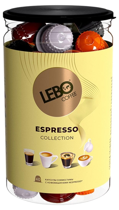 Lebo Кофе в капсулах Lebo Espresso Collection, 40 шт 