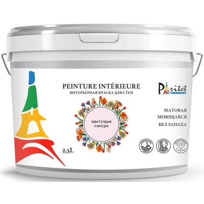 Paritet Краска интерьерная Paritet цвет цветущая сакура 2.5 л 