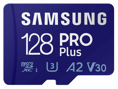 Samsung Карта памяти Samsung microSDXC 128GB PRO Plus microSDXC Class 10 UHS-I, U3 + SD адаптер MB-MD128SA/EU MB-MD128SA/EU