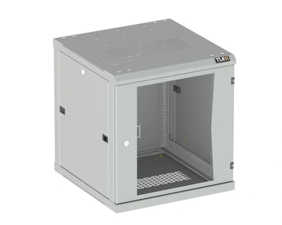 TLK Шкаф настенный 19", 12U TLK стеклянная дверь, Ш600хВ636хГ600мм, 2 пары монтажных н TWC-126060-R-G-GY 