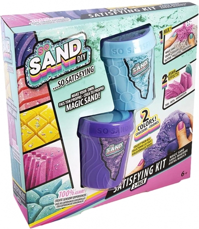 Junfa Набор для экспериментов So Sand DIY, 2 штуки, фиолетовый, голубой Junfa 