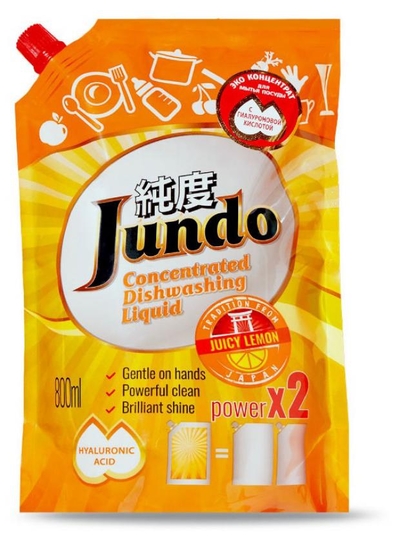 Jundo Гель для мытья посуды Jundo Лимон Эко-концентрат, 0,8 л 