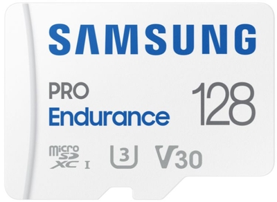 Samsung Карта памяти MicroSDXC 128GB Samsung PRO Endurance (для видеорегистратора) Class 10, UHS-I, W 30 МБ/с, R 100 МБ/с, адаптер на SD MB-MJ128KA/EU 