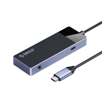 Orico Концентратор Orico 6 в 1, на 1xPD, 1xHDMI, 3xUSB-A3.0, 1x3,5 мм аудиопорт, черный/серый ORICO-DM-6P-BK-BP 