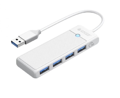 Orico Разветвитель Orico с 4xUSB-A 3.0, 5 Гбит/с, подключение через USB-A, кабель 0,15м, белый PAPW4A-U3-015-WH-EP ORICO-PAPW4A-U3-015-WH-EP
