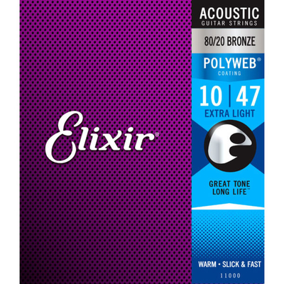 ELIXIR Струны Elixir 11000 PolyWeb Extra Light 10-47 80/20 