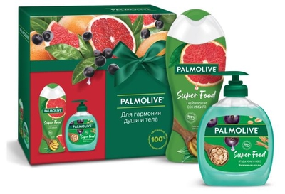 Palmolive Подарочный набор Palmolive Супер фуд, Гель-крем для душа 250 мл + Жидкое мыло для рук 300 мл 
