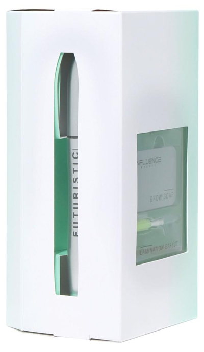INFLUENCE BEAUTY Подарочный набор для женщин Influence Beauty тушь для ресниц Futuristic, 9 мл + мыло для бровей Brow Robot, 10 г, 2 предмета 