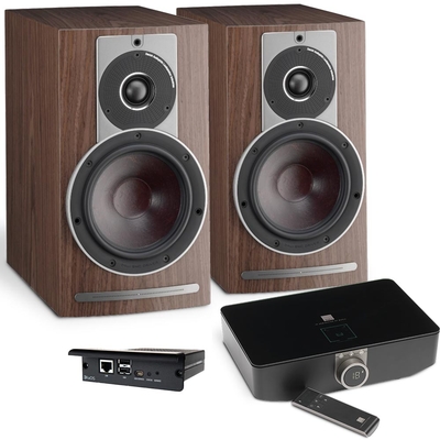 Dali Полочная акустика Dali Rubicon 2 C walnut + DALI Sound Hub + BluOS Module 