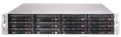Supermicro Корпус серверный 2U Supermicro (12*3.5" HS HDD, IPMI lan, 2*600W) CSE-826BE2C-R609JBOD 