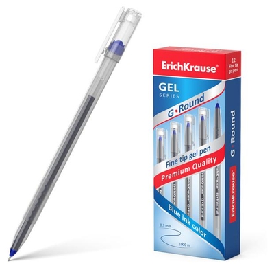 ErichKrause Ручка гелевая ErichKrause G-Round Stick, синяя, 1 шт 