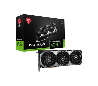 MSI Видеокарта MSI RTX4070Ti VENTUS 3X E 12GB GDDR6X (RTX 4070 Ti VENTUS 3X E 12G OC) RTX 4070 TI VENTUS 3X E 12G OC