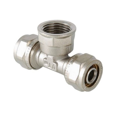 Valtec Тройник обжимной с переходом на вр Valtec 16 х 1/2" vtm.332.n.160416 Тройник м.пл. 16х1/2х16 Valtec ВР (10/120) 