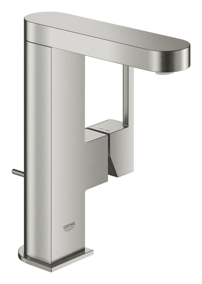 GROHE Смеситель для раковины GROHE Plus с донным клапаном, M-Size, суперсталь (23871DC3) 