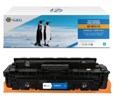 CET Group Cartridge G&G 207A для HP CLJ M255/M282/M283, с чипом (1 250стр.), голубой (аналог W2211A) CET Group GG-W2211A