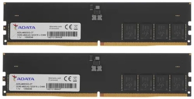 Adata Модуль памяти DDR5 64GB (2*32GB) ADATA PC5-38400 4800MHz CL40 1.1V AD5U480032G-DT 