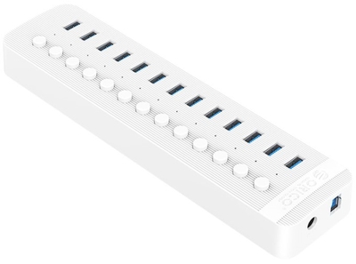 Orico Концентратор USB 3.0 Orico 13хUSB-A 3.0, вход USB-A 3.0, белый ORICO-CT2U3-13AB-EU-BK-BP 