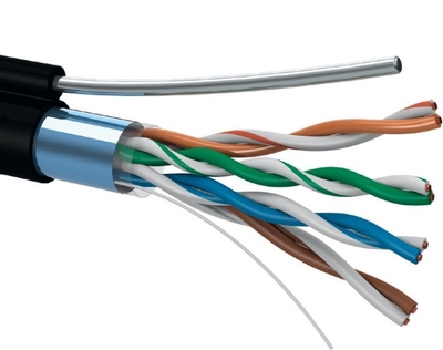 5bites Кабель витая пара F/UTP 5e кат. 4 пары 5bites SOLID,24AWG,COPPER,PE,BLACK,OUTDOOR,MSGR,DRUM,305M FS5525-305BPE-M 