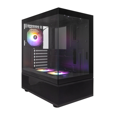 1Stplayer Корпус ATX 1STPLAYER Mi7-A-BK-2F1R-1F1 черный, без БП, боковая панель из закаленного стекла, USB3.0, USB2.0, audio MIKU Mi7-A Mi7-A-BK-2F1R-1F1