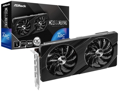 AsRock Видеокарта PCI-E ASRock 8GB GDDR6 384bit 6nm 1700/16000MHz HDMI/3*DP RTL Arc A580 Challenger OC (A580 CL 8GO) A580 CL 8GO