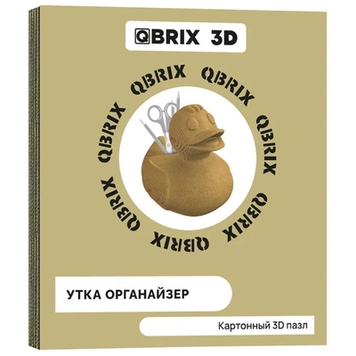 QBRIX Картонный 3D конструктор QBRIX Утка органайзер Гевис-20022