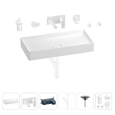 Wellsee Раковина для ванной Wellsee Pure BY Wellsee в наборе 8 в 1 201006525 