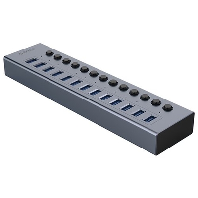 Orico Концентратор Orico 13*USB-A 3.0, вход USB-A 3.0, серый ORICO-BT2U3-13AB-EU-GY-BP 