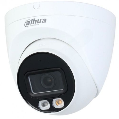 DAHUA Видеокамера IP Dahua уличная купольная Full-color с ИИ 4Мп; 1/2.9” CMOS; объектив 3.6мм DH-IPC-HDW2449TP-S-LED-0360B 