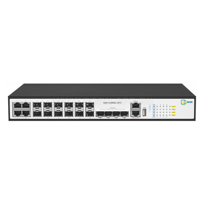 SNR Коммутатор управляемый SNR уровня 3, 8 портов 100/1000BaseX SFP, 4 Combo порта GE, 4 порта 1/10G SFP+, функция заряда АКБ 12В SNR-S2995G-12FX-UPS 