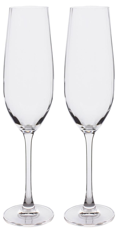 Crystal Bohemia Рюмки для шампанского CRYSTAL BOHEMIA Columba Optic, 260 мл х 2 шт 