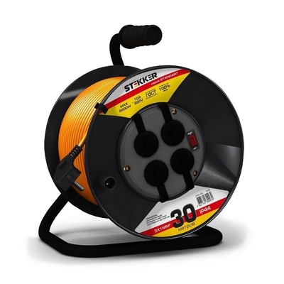 Stekker Удлинитель Stekker Standart 4гн 30м с/з STD02-41-30 / 39708