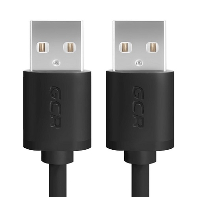 GCR Кабель интерфейсный USB 2.0 GCR 3.0m AM/AM черный, 28/28 AWG, экран, армированн GCR-UM5M-BB2S-3.0m 