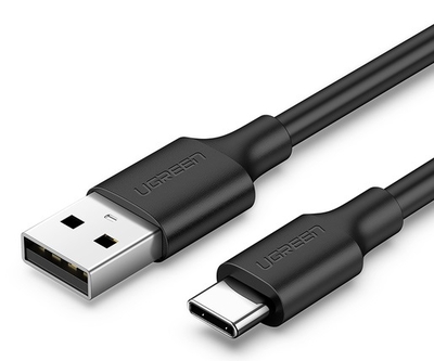 Ugreen Кабель интерфейсный UGREEN USB-A 2.0 to USB-C nickel plating, 1 м, черный 60116 